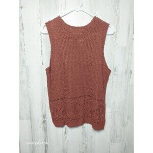 Universal Thread Goods Co. Women's Rust Brown Knit Sweater Vest Size Medium